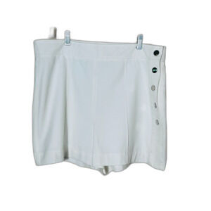 Nine West White Lined Button Accent Coastal Resort Vacation 16/18 XL NWOT